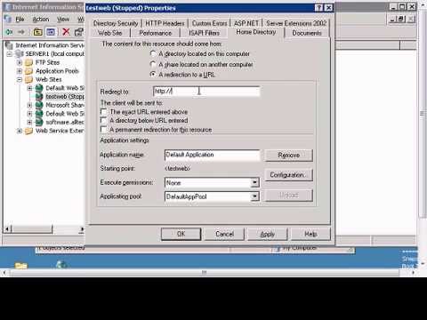 Redirect a website in Windows IIS