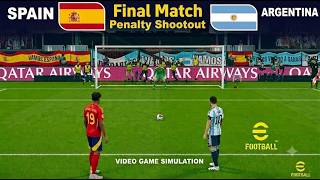 Argentina vs Spain eFootball Pes 2021 Final Penalty Shootout Video GameSimulation. screenshot 1