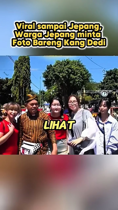 Viral in Japan, Japanese people ask for photos with Kang Dedi #shorts