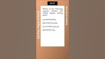 Which of the following aqueous solution will exhibit highest boiling point?...#jee #neet #chemistry