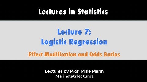 7.3 Effect Modification: Calculating Odds Ratios From Model