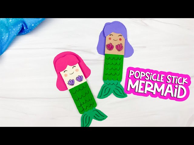Mermaid Popsicle Sticks: Summertime Craft — The Yellow Spectacles