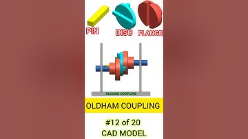OLDHAM COUPLING MECHANISM WORKING || Oldham coupling SOLIDWORK