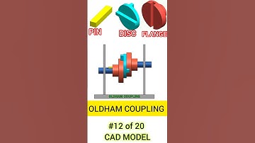 OLDHAM COUPLING MECHANISM WORKING || Oldham coupling SOLIDWORK