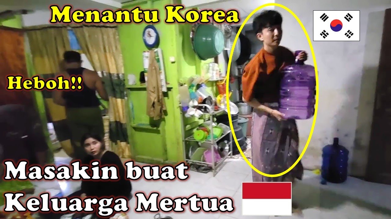 HEBOH! MENANTU KOREA MASAKIN BUAT KELUARGA IBU MERTUA INDONESIA DI KAMPUNG!