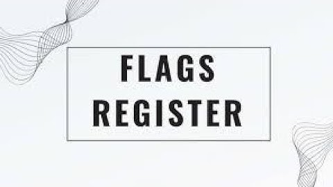 Flag Register|DT Video|Microprocessor|SNS institutions