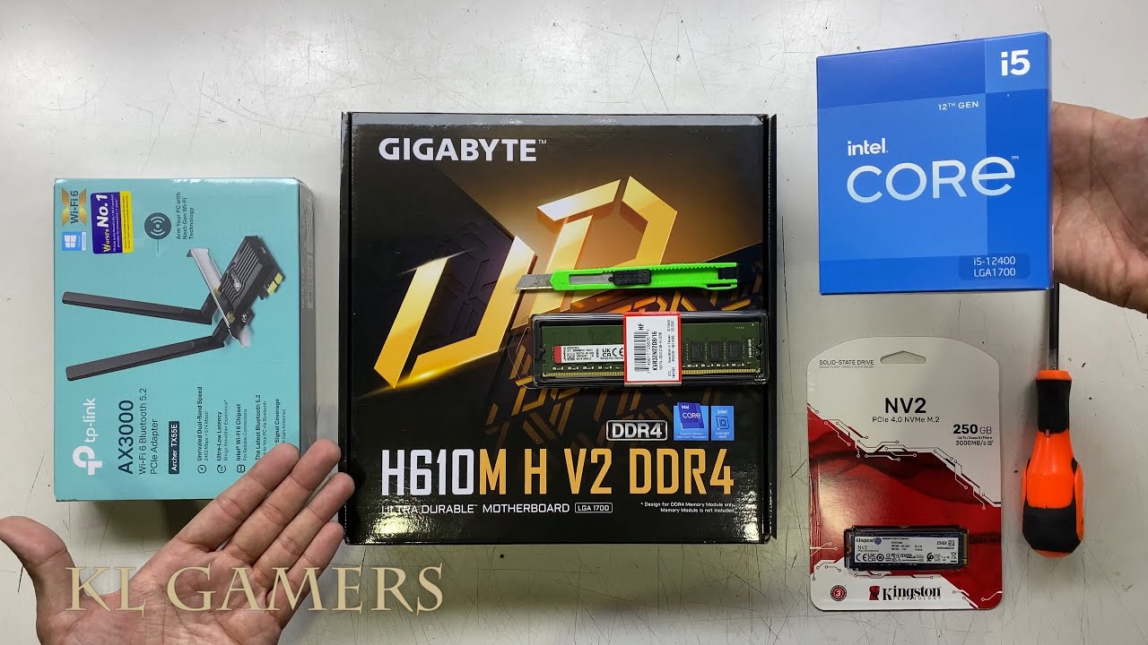 intel Core i5 12400 GIGABYTE H610M H V2 DDR4 Small Compact Modern Sleek ...