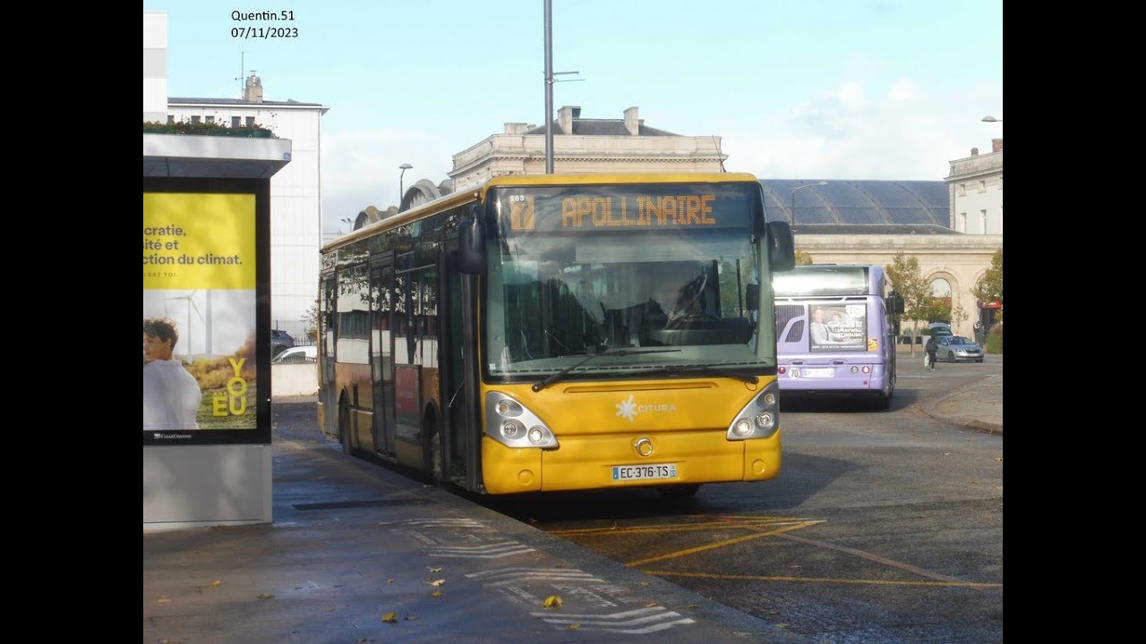 Citura A bord du Irisbus Citélis 12 n° 263 (ligne 7, le 07/11/2023