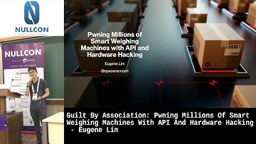 Nullcon Goa 2025:  Pwning Smart Weighing Machines wt API & Hardware Hacking - Eugene Lim