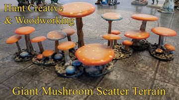 Mushroom Scatter Terrain - crafted for table top fantasy gaming