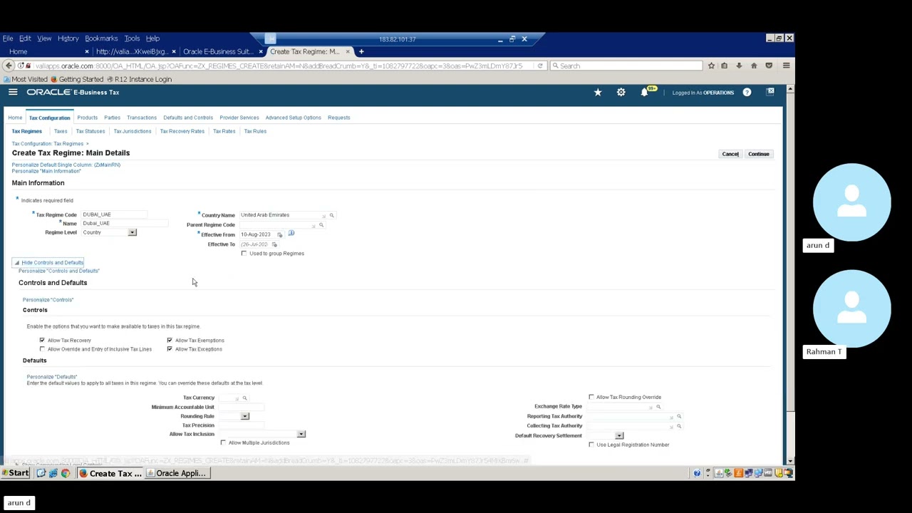 R12 Ebiz Tax - configuration & flows