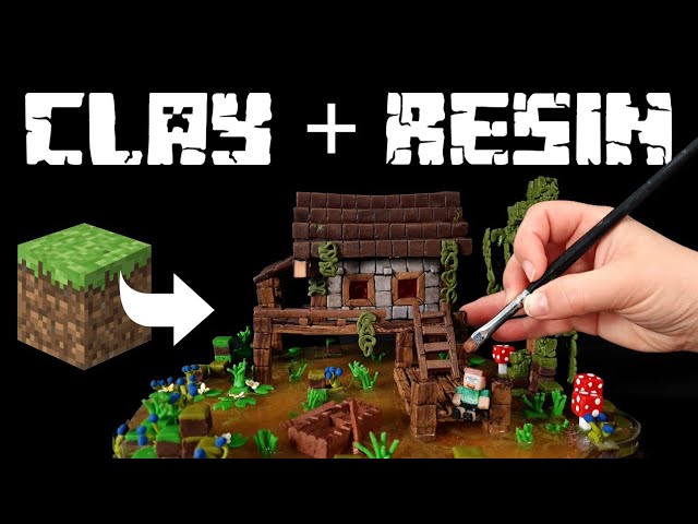 Sculpting Realistic MINECRAFT Diorama ｜Air Dry Clay - YouTube