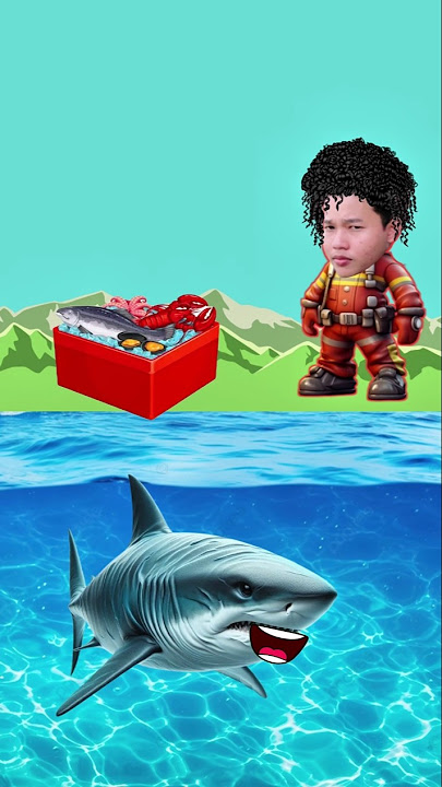 ikan hiu makan tomat 🍅  #cartoon #shorts #animasi #fyp