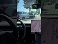 FSD moves over for traffic stop #fsd #selfdriving #modely #tesla
