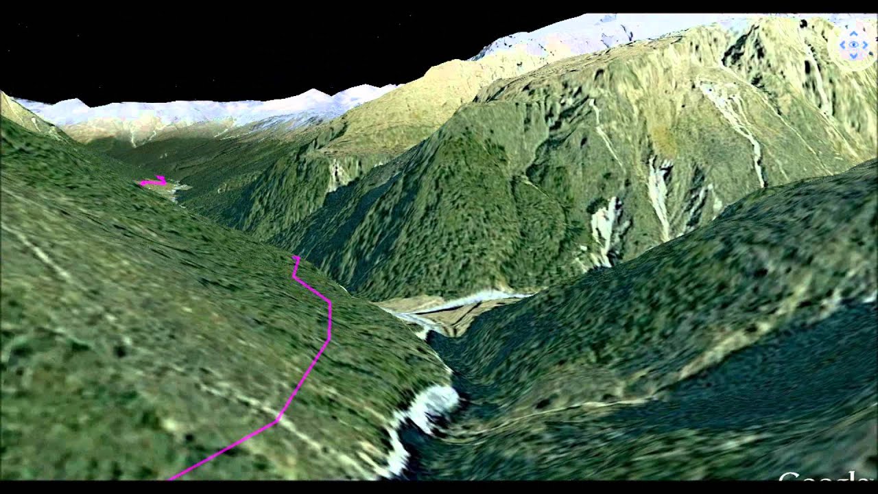 The Rees Dart Track A Google Earth Tour YouTube