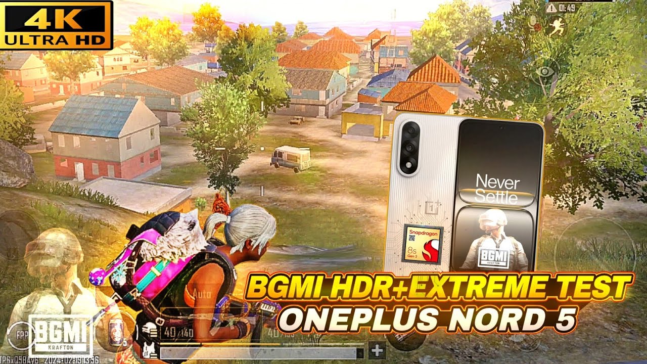 ONEPLUS NORD 5 BGMI HDR + EXTREME GRAPHIC TEST🥵 WITH FPS METAR 🤯