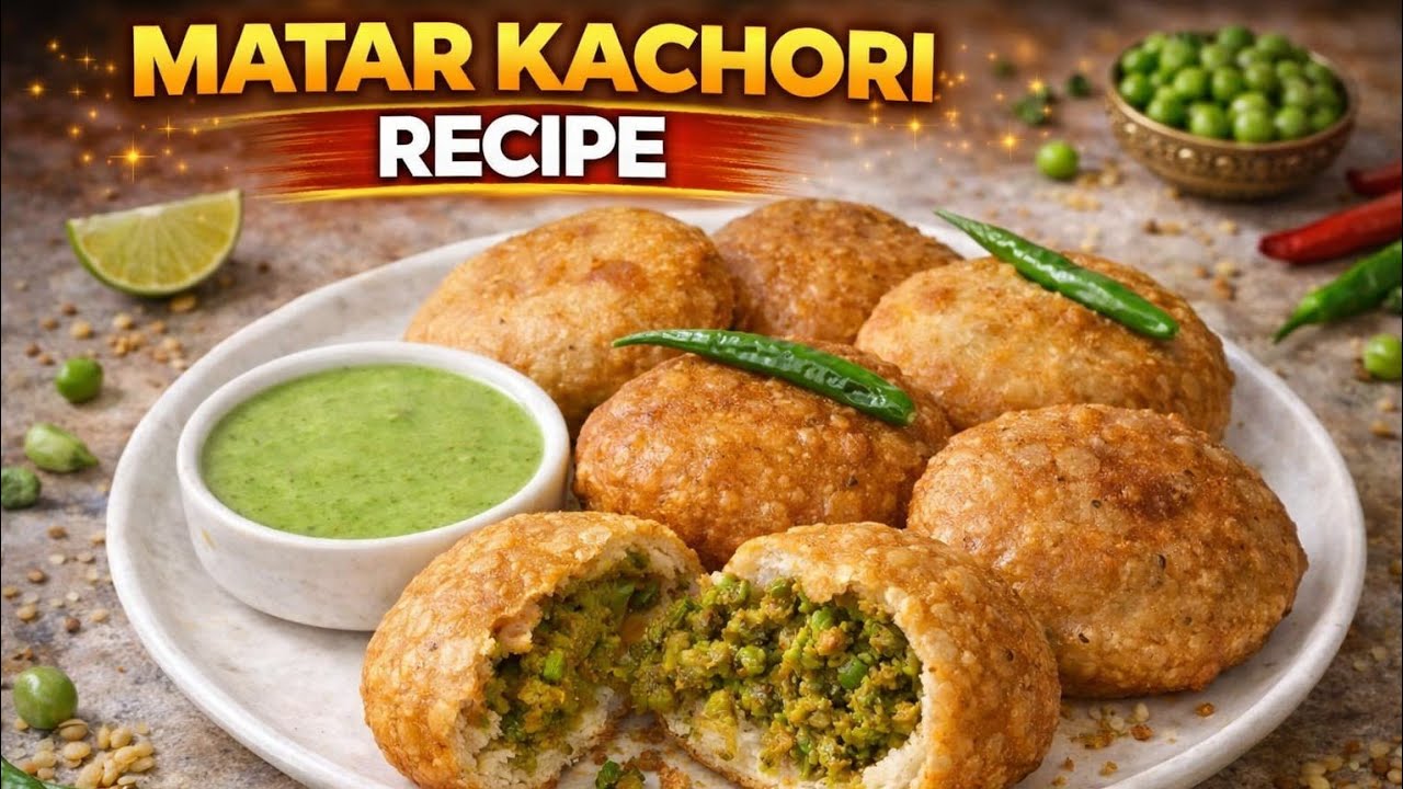 न आटा,न मैदा, न सूजी और ना ही बेलना-  10मिनट मे 2 चीजो से तैयार कुरकुरा नाश्ता |Matar ki Kachori ♥️ 