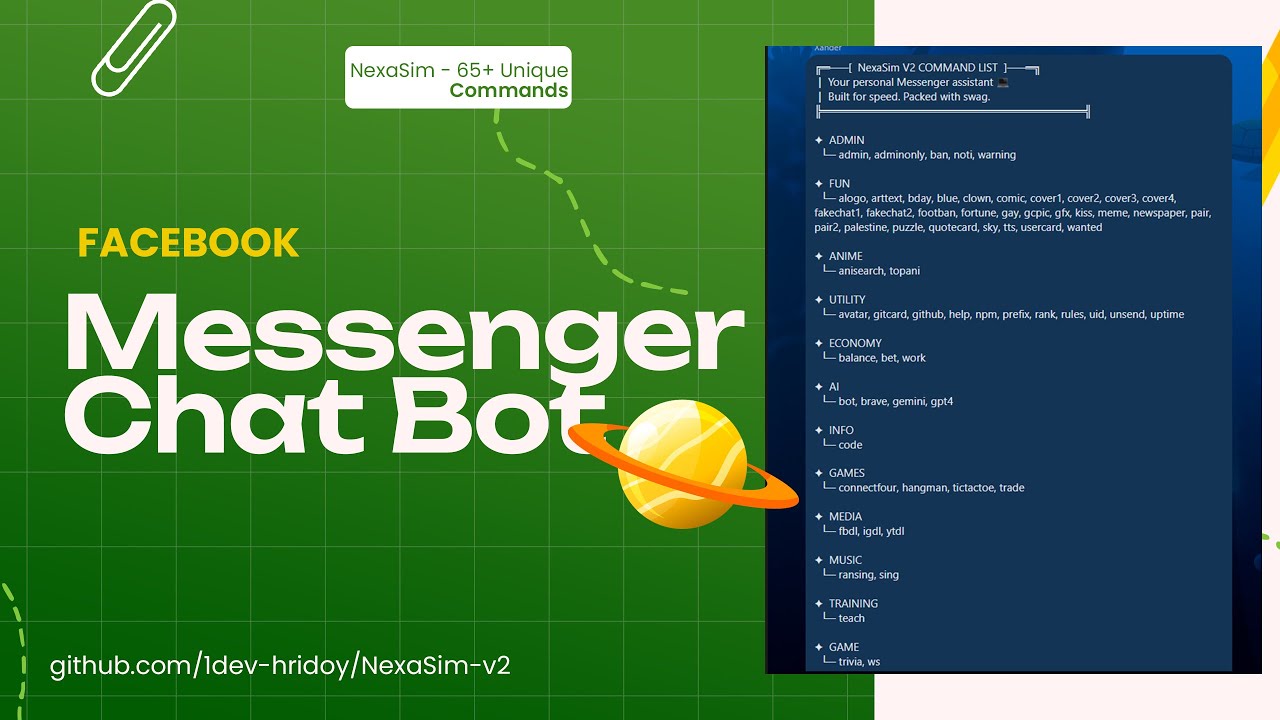 NexaSim V2 - Messenger Chat Bot | How To Make A Messenger Bot - YouTube