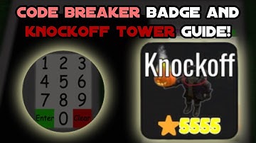 How to get "Code Breaker" Badge and Knockoff glove tower in Slap Battles Tower Defense!