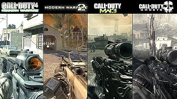 Call Of Duty 4 MW vs MW2 vs MW3 vs Ghosts | Comparison