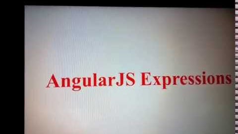 AngularJS Expressions