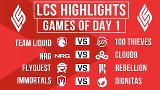 LCS Highlights ALL GAMES Day 1 | LCS Spring 2024