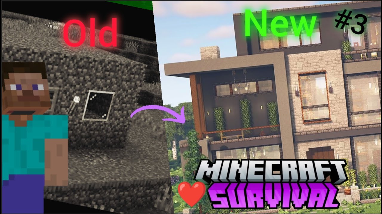 TRANSFORMING MY OLD HOUSE MINECRAFT PE SURVIVAL SERIES EP 3 # ...