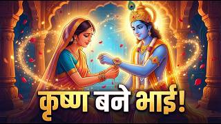 जिसका कोई भाई नहीं था… उसकी राखी बाँधने खुद कृष्ण आए 😱 | सच्ची भक्ति का चमत्कार
