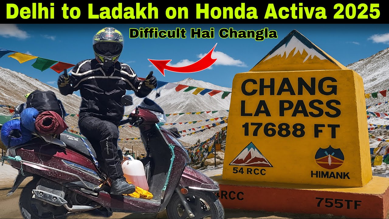 Ep 8 My Scooty was CRYING at 10 kmph speed on full throttle at CHANGLA | Delhi to #ladakh #honda