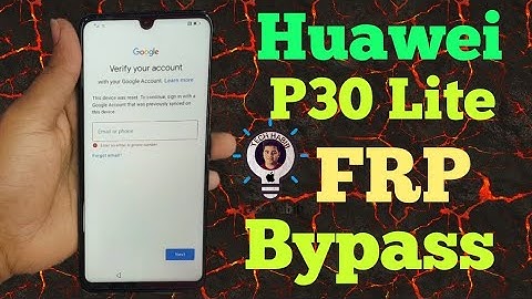 FRP Bypass Huawei P30 lite EMUI 9.0.1