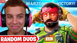 WARZONE RANDOM DUOS but I pretend to be a NOOB! 😂 (Funny Moments)