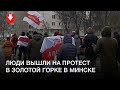 Протестующие в Золотой горке днем 29 ноября