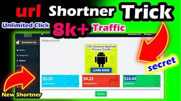8k+ Traffic Secret Url Shortner Unlimited Trick Click  Strategy || url shortener earn money
