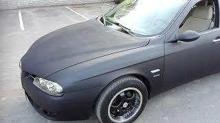 Alfa Romeo  sattin &  black matte plastic dip project .