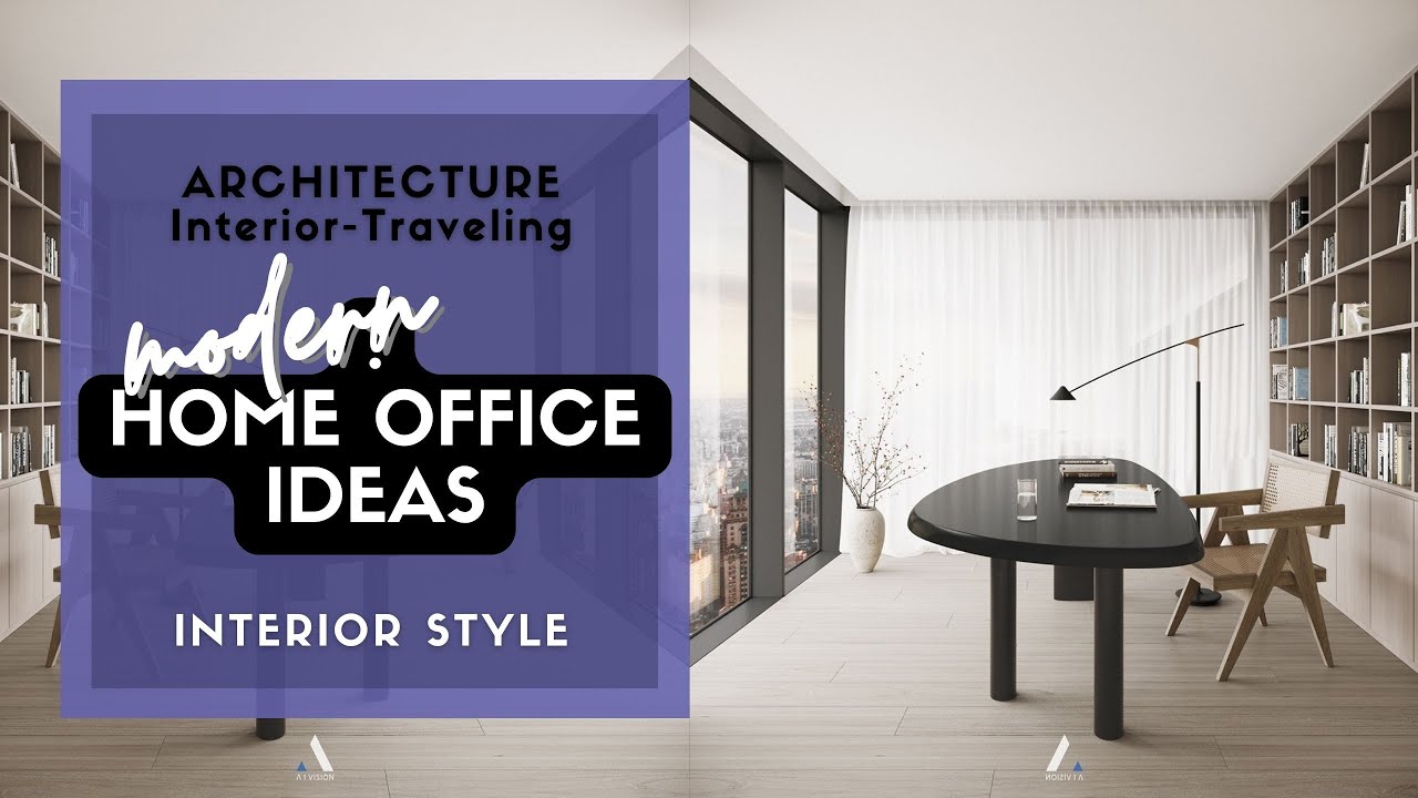 Modern home office design - for work from home - office desk ideas