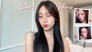 Cherry Makeup🍒🪽✨ | how to แต่งหน้าลุค cool tone ชมพู-แดงก่ำๆ | liewpanisa
