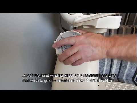 Stairlift Hand Winding Handle | How Do They Work? | Shows how to fix error code F6 | Brooks / Acorn