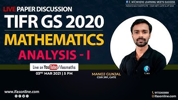 TIFR GS 2020 Mathematics || Detailed Paper Discussion || ANALYSIS - I