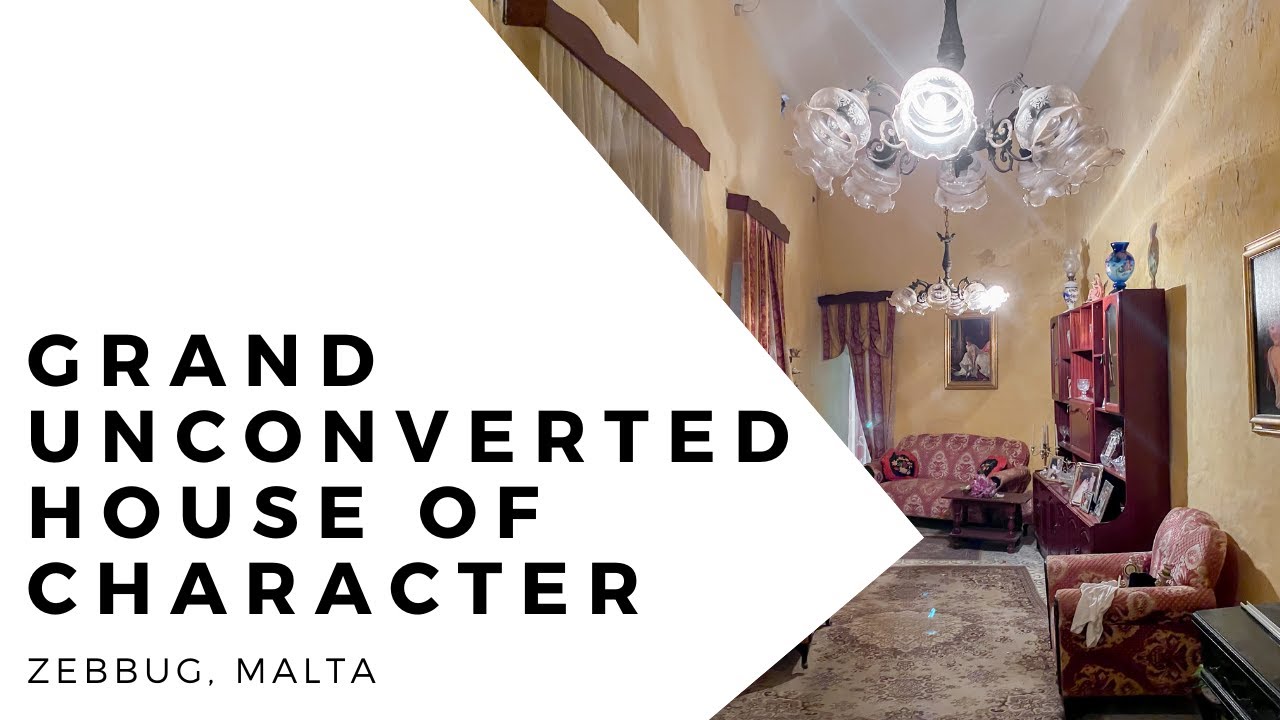 Curbsy Property Tour Malta | Grand Unconverted House of Character in Zebbug, Malta for Sale