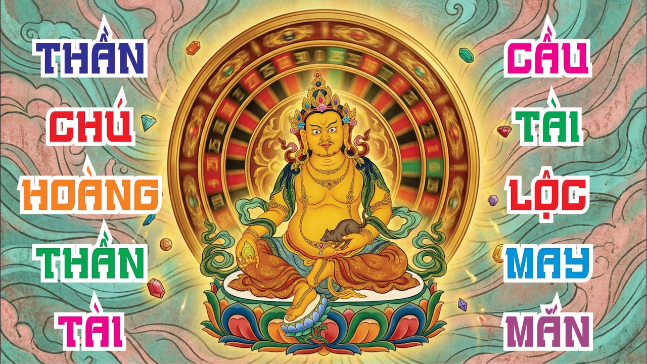 Hoàng Thần Tài Tâm Chú - Yellow Jambhala Mantra -  Om Zambala Zalendraye Soha - Tài Lộc & May Mắn