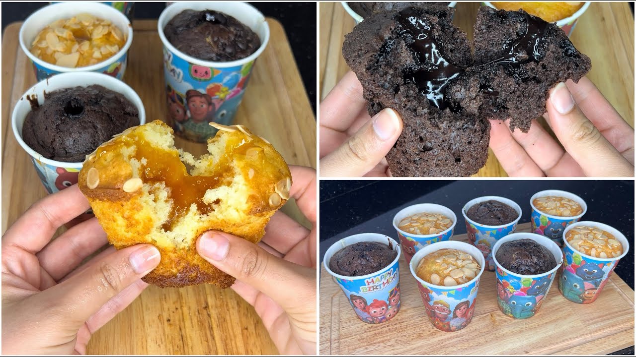 كاب كيك الكؤوس الوقية بدون قالب طلعين مفشفشين و لذاذ😋