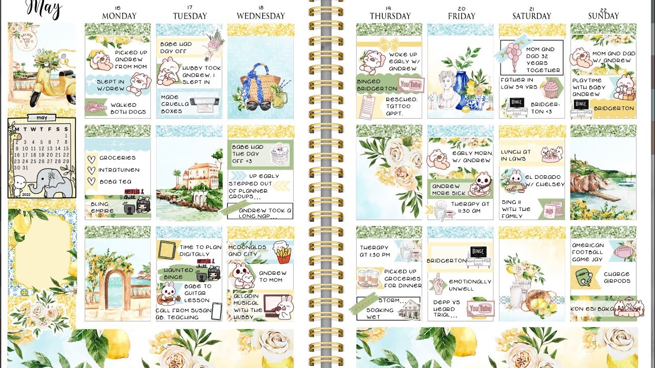 Digital plan with me - Papercrownplanner - Lake Como - May 16th to May 22nd