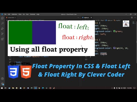 Float Property In CSS | Float Left | Float Right | Bangla Video Tutorial On Web Design No : 27