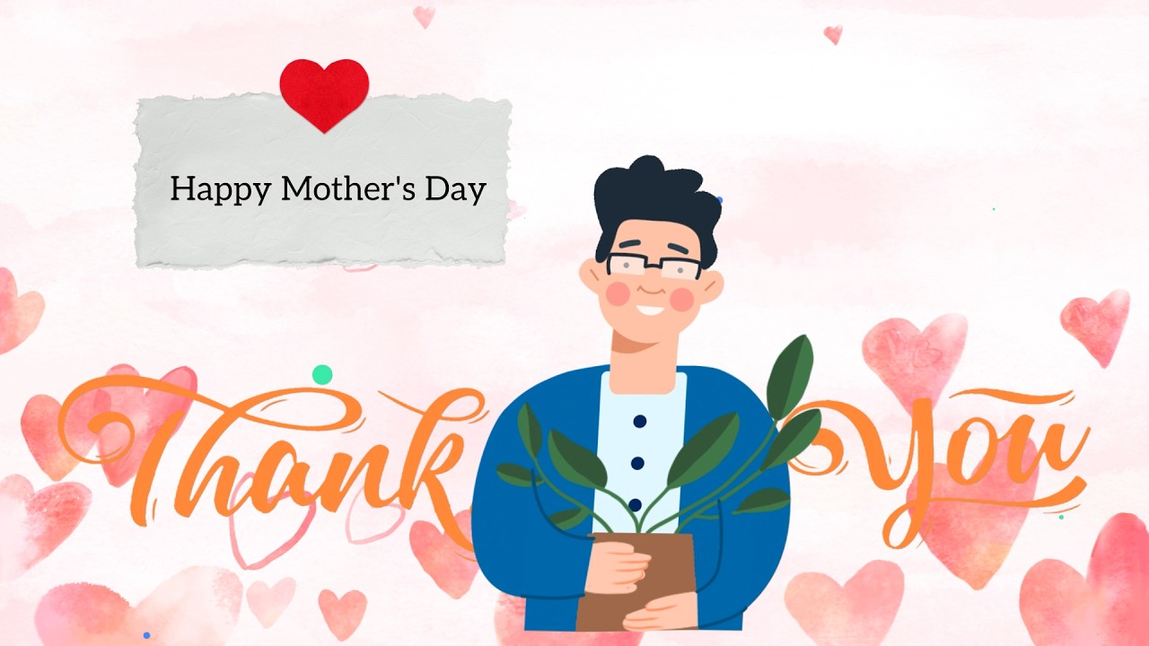 【母の日】感謝を伝える動くメッセージカード～Happy Mother's day💖ママに感謝の気持ち