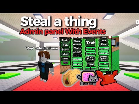 Steal a Thing Admin Panel With Events | Studio Lite Tutorial - YouTube