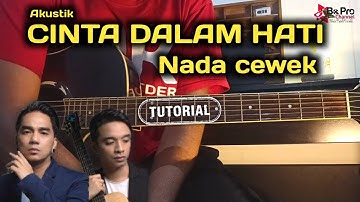 kunci gitar (Ungu - Cinta dalam hati chord gitar tutorial) nada cewek