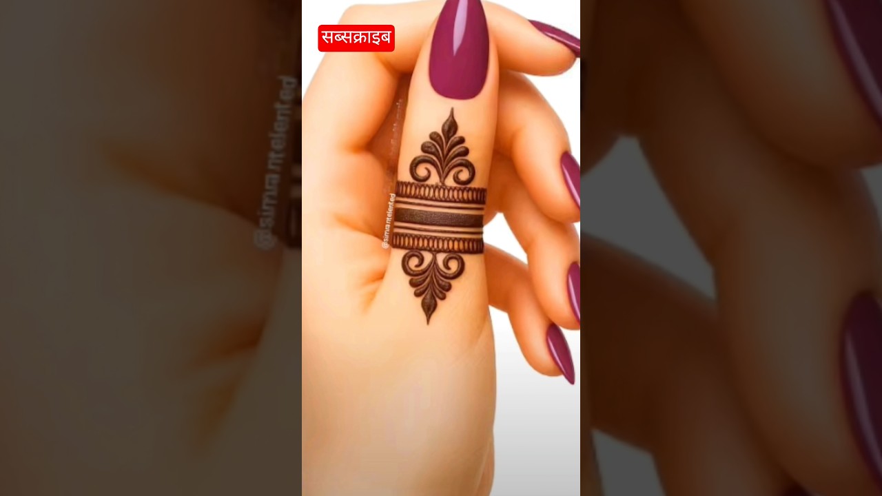 Cute Finger Queen Mehndi Design For Beginners 😱😯 