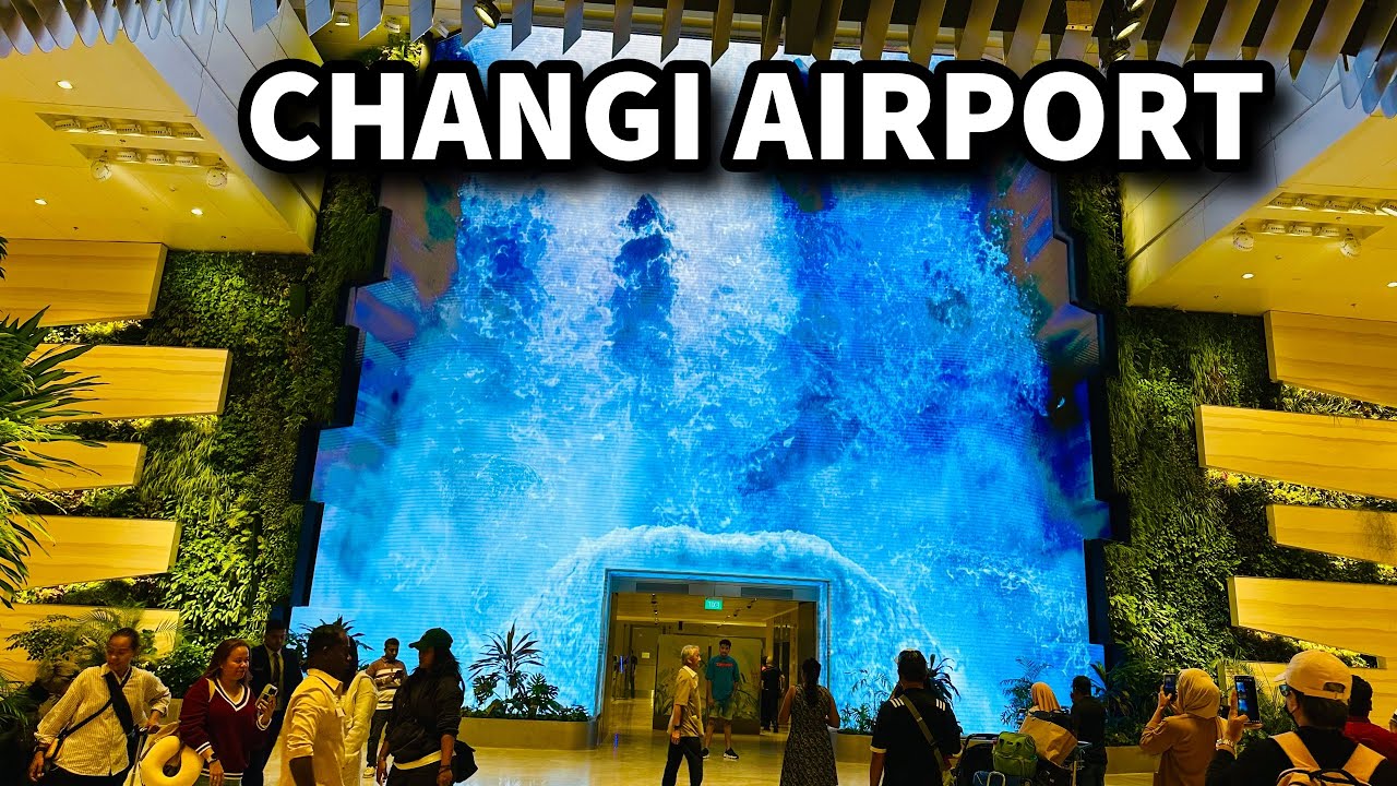 Singapore, Singapura | Aeroporto de BILLION | Percurso pelo Aeroporto 4K