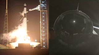 Spacex Crew-12 Launch And Falcon 9 First Stage Landing