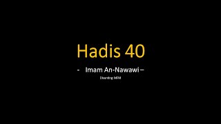 Hadis 40 Imam Nawawi (Hadis 1)